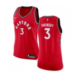 Women's Nike Toronto Raptors #3 OG Anunoby Swingman Red Road NBA Jersey - Icon Edition