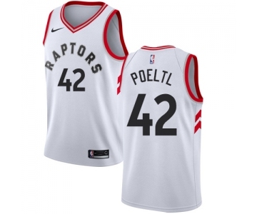 Women's Nike Toronto Raptors #42 Jakob Poeltl Swingman White NBA Jersey - Association Edition