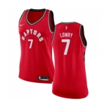 Women's Nike Toronto Raptors #7 Kyle Lowry Swingman Red Road NBA Jersey - Icon Edition