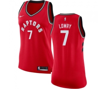 Women's Nike Toronto Raptors #7 Kyle Lowry Swingman Red Road NBA Jersey - Icon Edition