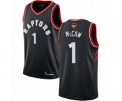 Women's Toronto Raptors #1 Patrick McCaw Swingman Black 2019 Basketball Finals Bound Jersey Statement Edition