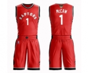 Women's Toronto Raptors #1 Patrick McCaw Swingman Red 2019 Basketball Finals Bound Suit Jersey - Icon Edition