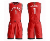 Women's Toronto Raptors #1 Tracy Mcgrady Swingman Red 2019 Basketball Finals Bound Suit Jersey - Icon Edition