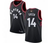 Women's Toronto Raptors #14 Danny Green Swingman Black 2019 Basketball Finals Bound Jersey Statement Edition