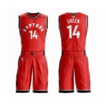 Women's Toronto Raptors #14 Danny Green Swingman Red 2019 Basketball Finals Bound Suit Jersey - Icon Edition