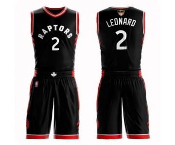 Women's Toronto Raptors #2 Kawhi Leonard Swingman Black 2019 Basketball Finals Bound Suit Jersey Statement Edition