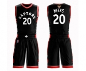 Women's Toronto Raptors #20 Jodie Meeks Swingman Black 2019 Basketball Finals Bound Suit Jersey Statement Edition