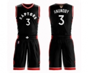 Women's Toronto Raptors #3 OG Anunoby Swingman Black 2019 Basketball Finals Bound Suit Jersey Statement Edition