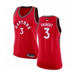 Women's Toronto Raptors #3 OG Anunoby Swingman Red 2019 Basketball Finals Bound Jersey - Icon Edition