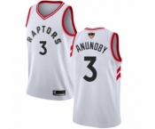 Women's Toronto Raptors #3 OG Anunoby Swingman White 2019 Basketball Finals Bound Jersey - Association Edition