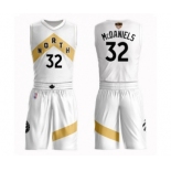 Women's Toronto Raptors #32 KJ McDaniels Swingman White 2019 Basketball Finals Bound Suit Jersey - City Edition