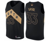 Women's Toronto Raptors #33 Marc Gasol Swingman Black 2019 Basketball Finals Bound Jersey - City Edition