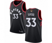 Women's Toronto Raptors #33 Marc Gasol Swingman Black 2019 Basketball Finals Bound Jersey Statement Edition