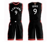 Women's Toronto Raptors #9 Serge Ibaka Swingman Black 2019 Basketball Finals Bound Suit Jersey Statement Edition