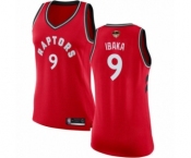 Women's Toronto Raptors #9 Serge Ibaka Swingman Red 2019 Basketball Finals Bound Jersey - Icon Edition