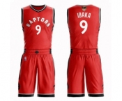 Women's Toronto Raptors #9 Serge Ibaka Swingman Red 2019 Basketball Finals Bound Suit Jersey - Icon Edition