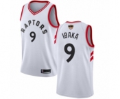 Women's Toronto Raptors #9 Serge Ibaka Swingman White 2019 Basketball Finals Bound Jersey - Association Edition