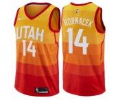 Women's Nike Utah Jazz #14 Jeff Hornacek Swingman Orange NBA Jersey - City Edition