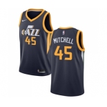 Women's Nike Utah Jazz #45 Donovan Mitchell Swingman Navy Blue Road NBA Jersey - Icon Edition