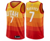 Women's Nike Utah Jazz #7 Pete Maravich Swingman Orange NBA Jersey - City Edition