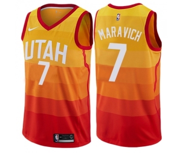 Women's Nike Utah Jazz #7 Pete Maravich Swingman Orange NBA Jersey - City Edition