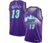 Women's Utah Jazz #13 Tony Bradley Swingman Purple Hardwood Classics Basketball Jersey