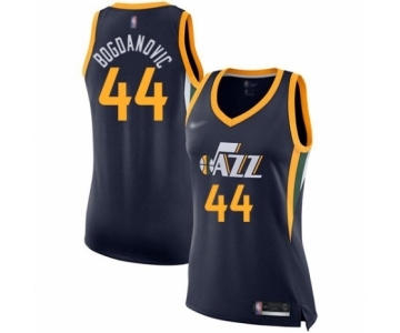 Women's Utah Jazz #44 Bojan Bogdanovic Swingman Navy Blue Basketball Jersey - Icon Edition