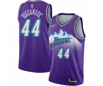 Women's Utah Jazz #44 Bojan Bogdanovic Swingman Purple Hardwood Classics Basketball Jersey