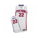 Men Adidas Detroit Pistons #22 Avery Bradley Authentic White Home NBA Jersey