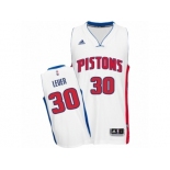 Men Adidas Detroit Pistons #30 Jon Leuer Swingman White Home NBA Jersey