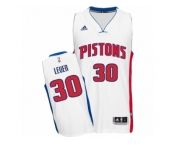 Men Adidas Detroit Pistons #30 Jon Leuer Swingman White Home NBA Jersey