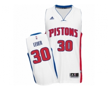 Men Adidas Detroit Pistons #30 Jon Leuer Swingman White Home NBA Jersey