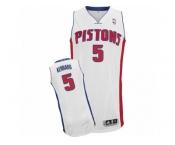 Men Adidas Detroit Pistons #5 Luke Kennard Authentic White Home NBA Jersey