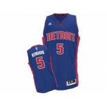 Men Adidas Detroit Pistons #5 Luke Kennard Swingman Royal Blue Road NBA Jersey