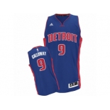 Men Adidas Detroit Pistons #9 Langston Galloway Swingman Royal Blue Road NBA Jersey