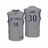 Men Detroit Pistons #30 Jon Leuer Alternate Gray New Swingman Jersey