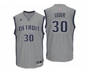 Men Detroit Pistons #30 Jon Leuer Alternate Gray New Swingman Jersey