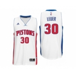 Men Detroit Pistons #30 Jon Leuer Home White New Swingman Jersey