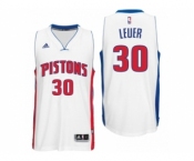 Men Detroit Pistons #30 Jon Leuer Home White New Swingman Jersey