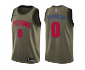 Men Nike Detroit Pistons #0 Andre Drummond Green Salute to Service NBA Swingman Jersey