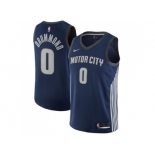 Men Nike Detroit Pistons #0 Andre Drummond Navy NBA Swingman City Edition Jersey