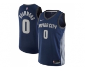 Men Nike Detroit Pistons #0 Andre Drummond Navy NBA Swingman City Edition Jersey