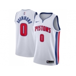 Men Nike Detroit Pistons #0 Andre Drummond White Stitched NBA Swingman Jersey