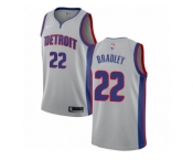 Men Nike Detroit Pistons #22 Avery Bradley Authentic Silver NBA Jersey Statement Edition