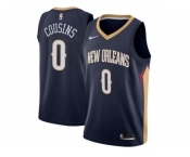 Men Nike New Orleans Pelicans #0 DeMarcus Cousins Navy Stitched NBA Swingman Jersey