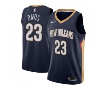 Men Nike New Orleans Pelicans #23 Anthony Davis Navy Stitched NBA Swingman Jersey