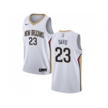 Men Nike New Orleans Pelicans #23 Anthony Davis White Stitched NBA Swingman Jersey