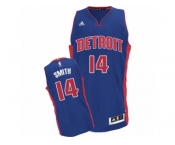 Men's Adidas Detroit Pistons #14 Ish Smith Swingman Royal Blue Road NBA Jersey