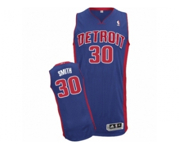 Men's Adidas Detroit Pistons #30 Joe Smith Authentic Royal Blue Road NBA Jersey