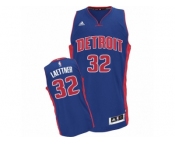 Men's Adidas Detroit Pistons #32 Christian Laettner Swingman Royal Blue Road NBA Jersey